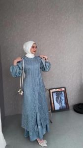 TERBARU BEST SELLER OLIVIA DRESS KOMBINASI TILLE BUSUI FRIENDLY SIZE M L XL XXL DRESS KONDANGAN GAMIS FASHION MUSLIM WANITA ADINDA DRESS PESTA DRESS BRIDESMAID DRESS WISUDA GAMIS SERAGAMAN KELUARGA