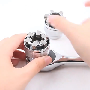 Universal Multifunctional Wrench Socket Sleeve Converter 10-19mm Adjustable Repair Tool Socket Adapter Wrench Head hexagonal magic socket Sleeve Fits 3/8" Drive Wrench for Home Auto