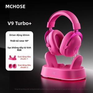 MCHOSE | Tai Nghe Chơi Game Không Dây MCHOSE V9 Turbo+ Có Micrô - Tai Nghe Thể Thao Điện Tử 4 Chế Độ Sạc Từ Tính Nút Tai Bằng Da Khử Tiếng Ồn Chủ Động