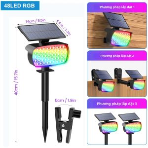 NEWSTYLE | Đèn Cảnh Quan Năng Lượng Mặt Trời Clip On Chống Nước Ngoài Trời IP65 Đèn Gắn Lan Can Năng Lượng Mặt Trời Dùng Trang Trí Sân Vườn Nhiều Phương Thức Lắp Đặt