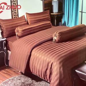 ผ้าห่มสีพื้นลายริ้ว 7ฟุต ขนาด เกรดโรงแรมเนื้อผ้าดีสีไม่ตกห่มสบาย มีลายสีให้เลือก