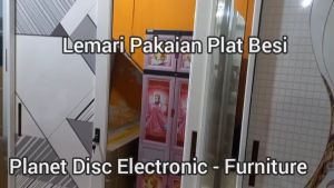 Lemari Pakaian Plat besi sliding 120cm lemari baju lemari anti rayap lemari tahan banjir lemari besi promo murah