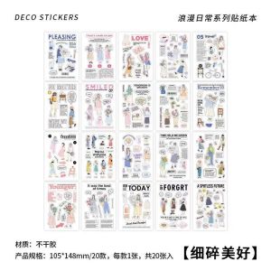 Original Sweet Cool Y2K Girl Sticker Book Guka Character Girls Childrens Domi Sticker Book Cute Funky Stationery Business Supplies