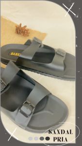 BAREL - sandal pria sandal kasual sandal slide oregon hold slide hitam