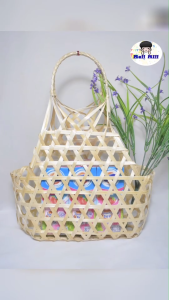 ชะลอมตะกร้า ยาว 10 นิ้ว ชะลอมไม้ไผ่ กล่องไม้ไผ่สาน ตะกร้าสานไม้ไผ่ ตะกร้าชะลอมไม้ไผ่