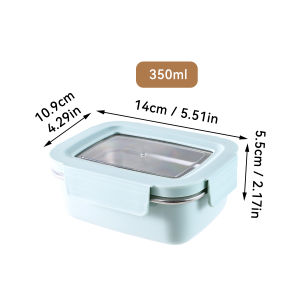 WORTHBUY Picnic Portable Large Capacity Lunch Box With Single/Double Compartments Leak-proof 304 Stainless Steel Food Container