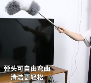 ไม้กวาดหยากไย่ ไม้ปัดฝุ่น ที่ปัดฝุ่น ปรับความงอ ปรับยืดได้ ซักได้ ดึงดูดฝุ่นด้วยไฟฟ้าสถิต ฝุ่นไม่ปลิว ไม้ปัดฝุ่นไมโครไฟเบอร์