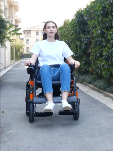 Electric Wheelchair for Senior Intelligent Automatic Carbon Steel Folding Lightweight Multifunctional Wheel Chair
