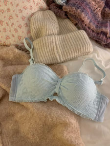 Bralette ไร้สาย  หน้าอกเล็กโพลีขนาดใหญ่ เซ็กซี่ ลูกไม้ ครึ่งถ้วยไม่มีไหล่ สายคล้อง ชุดชั้นในกันลื่นสําหรับคนหนุ่มสาว