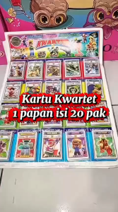 kartu kwartet mainan anak 1 papan isi 20 pak murah
