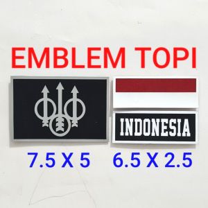 Emblem Patch Pancasila Perbakin Beretta Oneshot Punisher Glock Prepet Perekat Velkro Topi Tactical Army