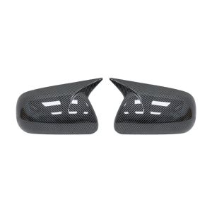 For Toyota Corolla 2007-2013 Vios Yaris Sedan P90 2008-2013 Car Rear View Mirror Covers ABS Gloss Black Carbon Fiber Caps