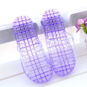 Vulnerability Bathroom Slippers Mens and Womens Summer Acupuncture Massage Cut Out Drainage Slippers Couple Non Slip Bath Pedicure Foot Sole