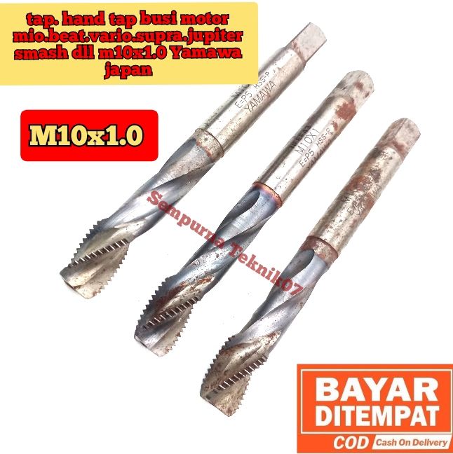 hand tap tap M10x1 Yamawa sepiral tap busi motor Vario Beat Supra ...