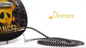 Guitar Lead Cable 3m (10ft) 6.3mm (1/4\") Guitar Instrument Cable for Electric Guitar Bass Keyboard