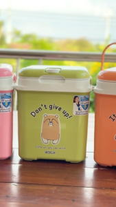 กระติกน้ำเก็บความเย็น กระติกพกพา 2L 3L หฺุมีช่องใส่หลอด มีหูหิ้ว เก็บเย็นนาน 8 ชม. กระติกน้ำ KC215 ลายใหม่