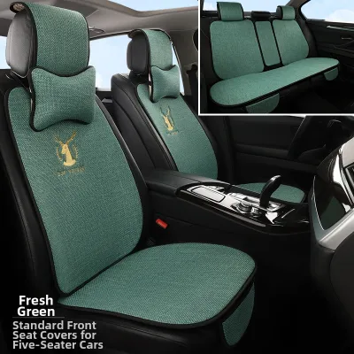 Breathable Cotton and Linen Universal Car Seat Cover
