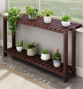 Bonsai Wooden Multi-level Balcony Plant Stand