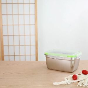 Hộp Inox 304 Size Lớn 2800ml Nắp Kín Giữ Các Loại Thực Phẩm Luôn Tươi Ngon Trong Tủ Lạnh.