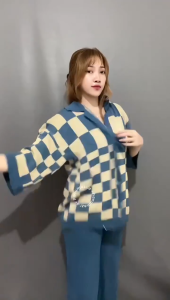 SETELAN ONE SET FUJI POLO CARDIGAN OVER SIZE DAN KULOT RAJUT PREMIUM LENGAN PENDEK TERBARU/BAJU SETELAN DEWASA 2025 TIK TOK/BAJU SETELAN DEWASA