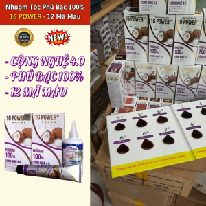 Nhuộm Phủ Bạc 16 POWER  Công Nghệ 4.0  Lên Màu Chuẩn Đẹp Như Salon hair  120ml.