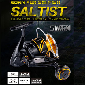 【TRAINFIS】25KG/35KG High Speed Full Metal Fuselage Spinning Reel Gear Ratio 6.2:1 Fishing Reel 9+1BB Ball Bearings  Anti Sea Water Corrosine