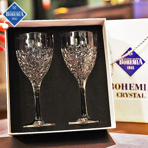 Bohemian Crystal Glass Highball Champagne Wine Glasses Set for Home Use Festive Gift Box Red Wine Glasses Double Pack