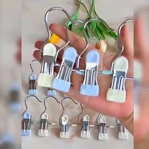 Móc Kẹp Đơn Treo Đồ Quần Áo Mũ Nón Tất Vớ Bằng Inox Bọc Nhựa Chắc Chắn Tiện Ích Đa Năng Tiết Kiệm Không Gian Chống Rỉ Sét Kẹp Cho Móc Treo Mũ Quần -  Móc Du Lịch Kẹp Quần Áo