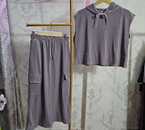 ●ECLAIRE● 0KX Setelan Rok Knit Rajut Casual Basic Polos Korea Trendy Mode Modis Premium Import 13364
