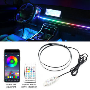 Teabelle  110cm Car Ambient Lights USB APP Control Remote LED Interior RGB Symphony Atmosphere Lamp for Tesla Model 3 Y S X