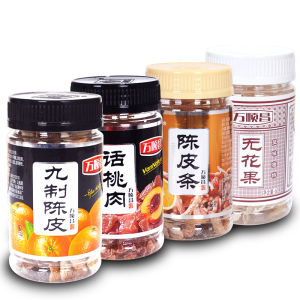 Wanshunchang Nine-Made Dried Fruits And Nuts Snacks 180g Marmalade Dried Fig Strips And Peach Kernel Speciality Treats from Guangdong