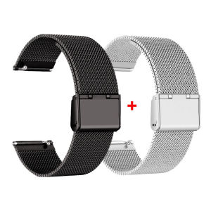 2Pcs 18mm 20mm 22mm Milanese Strap For Garmin Forerunner 965 955 745 265 255 Metal Bracelet For Garmin Venu 3 2 3S 2S 2Plus SQ2