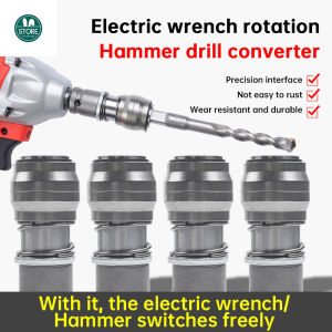 Electric Wrench To Hammer Adapter Fast Change Impact Driver Converter Rustproof Hammer Shaft Conversion Head Hand Tools For Wall
