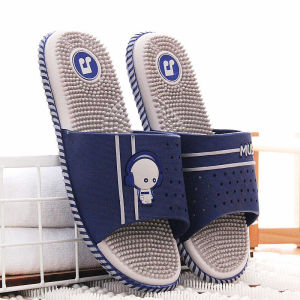 Mens Massage Slippers Indoor Summer Home Soft Bottom Acupoint Slippers Bathroom Anti-Slip Slippers Comfortable Slip-On Shoes