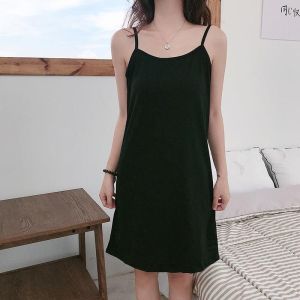 ชุดเดรสยาวคลุมเข่าแขนกุดแบบลำลองสำหรับใส่ไปทำงาน ทรงหลวม ทรงเอ ผ้าโพลีเอสเตอร์ 100% ทรงหลวม แขนกุด คอตั้ง