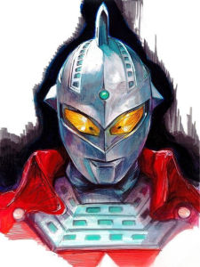 Bandai | Oil Painting Anime Character U-Ultraman By Number DIY Wall Decor for Living Room Bedroom Home Decor Gift No Frame