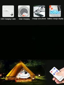 Ready Stock & Local Delivery】400W 200W Rechargeable LED Bulb Lamp Remote Control Solar Charge 120/60 lamp beads Portable Emergency Night Market Light Outdoor Camping can remote control