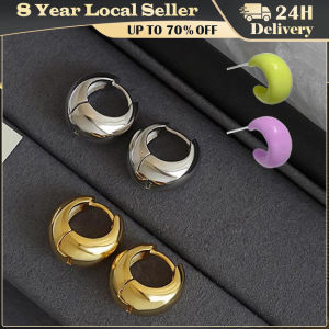 1 Pair Candy Color Round Acrylic Ear Clip Earrings for Women Fashion Simple Solid Color Cuff C-Shaped Earring Female Jewelry