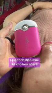 Quạt Sấy Mi Tích Điện_ Quạt Cầm Tay Thổi Khô Keo MiQuạt Thổi Mi Nối_Quạt Làm Mát Tặng Dây Sạc Trực TiếpPhụ Liệu Mi Hà
