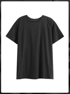 Cotton Short Sleeve T-shirt Loose Casual Gray