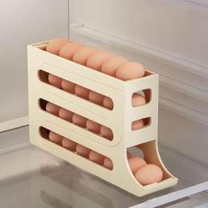 Khay đựng trứng 4 tầng lăn tự động để tủ lạnh thông minh tiện lợi tiết kiệm không gian🏡🏡🔥🔥