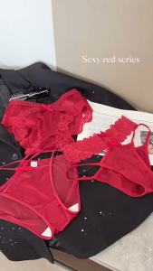 เซ็กซี่ ต่ํา เอว ลูกไม้ กางเกงใน ผู้หญิง Pure ผ้าฝ้าย สามเหลี่ยม กางเกงชั้นในหญิง ระบายอากาศได้ดี ตาข่ายสุทธิ Fresh Candy สีเขียว ชุดชั้นในสุภาพสตรี