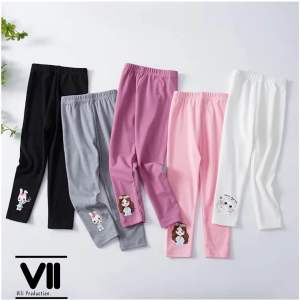 PAKET USAHA 5 PCS Legging Anak Katun Import Motif Karakter Usia 1-10 Tahun