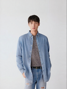 ICICLE | Long Sleeve Cotton Jeans Loose Shirt