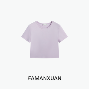 FAMANXUAN | 3-Proof Liquid Ammonia White Straight Shouldered Short Sleeve U-Neck T-Shirt
