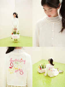 LOVESASAKIDS | Reversible Coarse Knit Sweater Jacket Soft Skin-friendly Comfortable