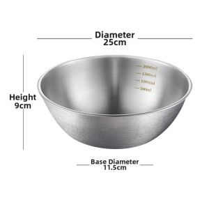 Stainless Steel Measured Mixing Bowl