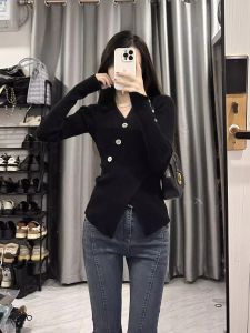 HUOLISI | Slimming V-Neck Knit Sweater Sweet and Spicy Inner Wear