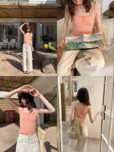 NIHAOKANONG | Áo Camisole Sọc Vintage
