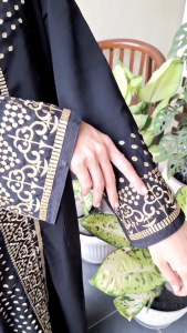 Abaya Bordir Hitam Gamis Hitam Bordir Dress Arab Gamis Murah Hitam Polos Kimono